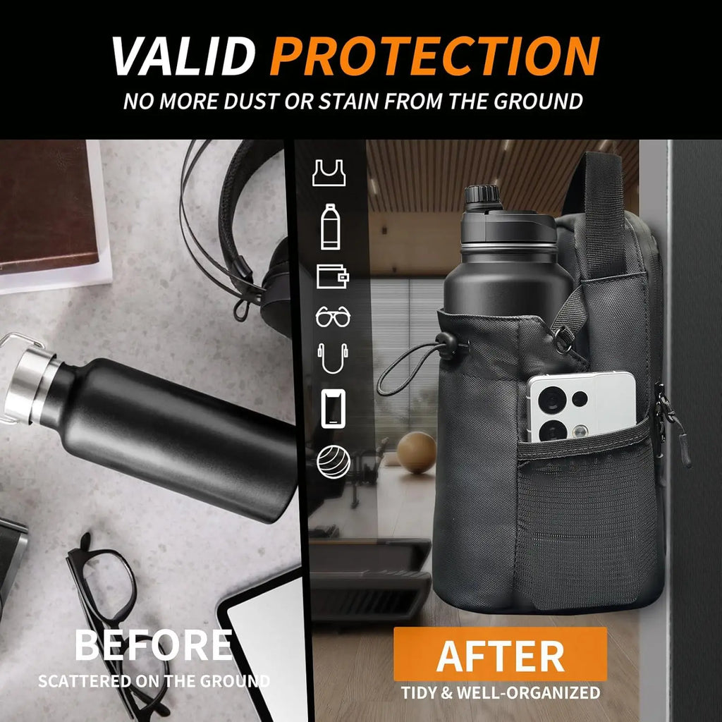 Magnetic Gym Water Bottle Pouch Bag