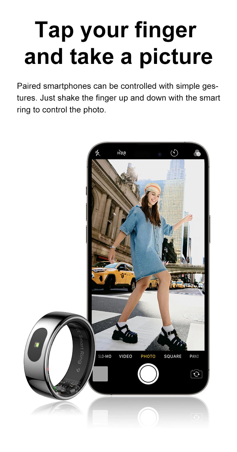 R08 Smart Ring For Men and Women Touch Control