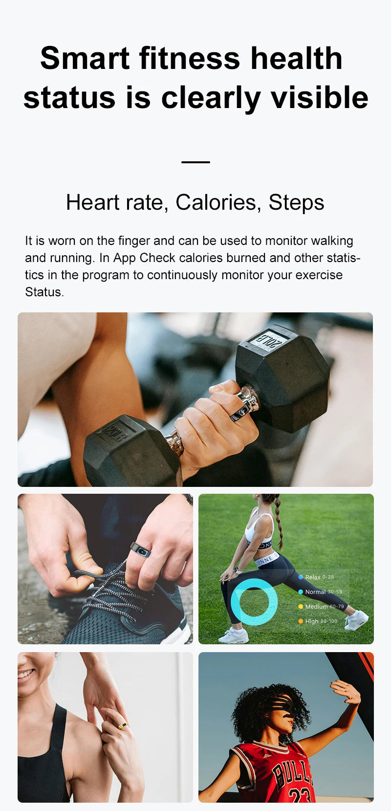 R08 Smart Ring For Men and Women Touch Control