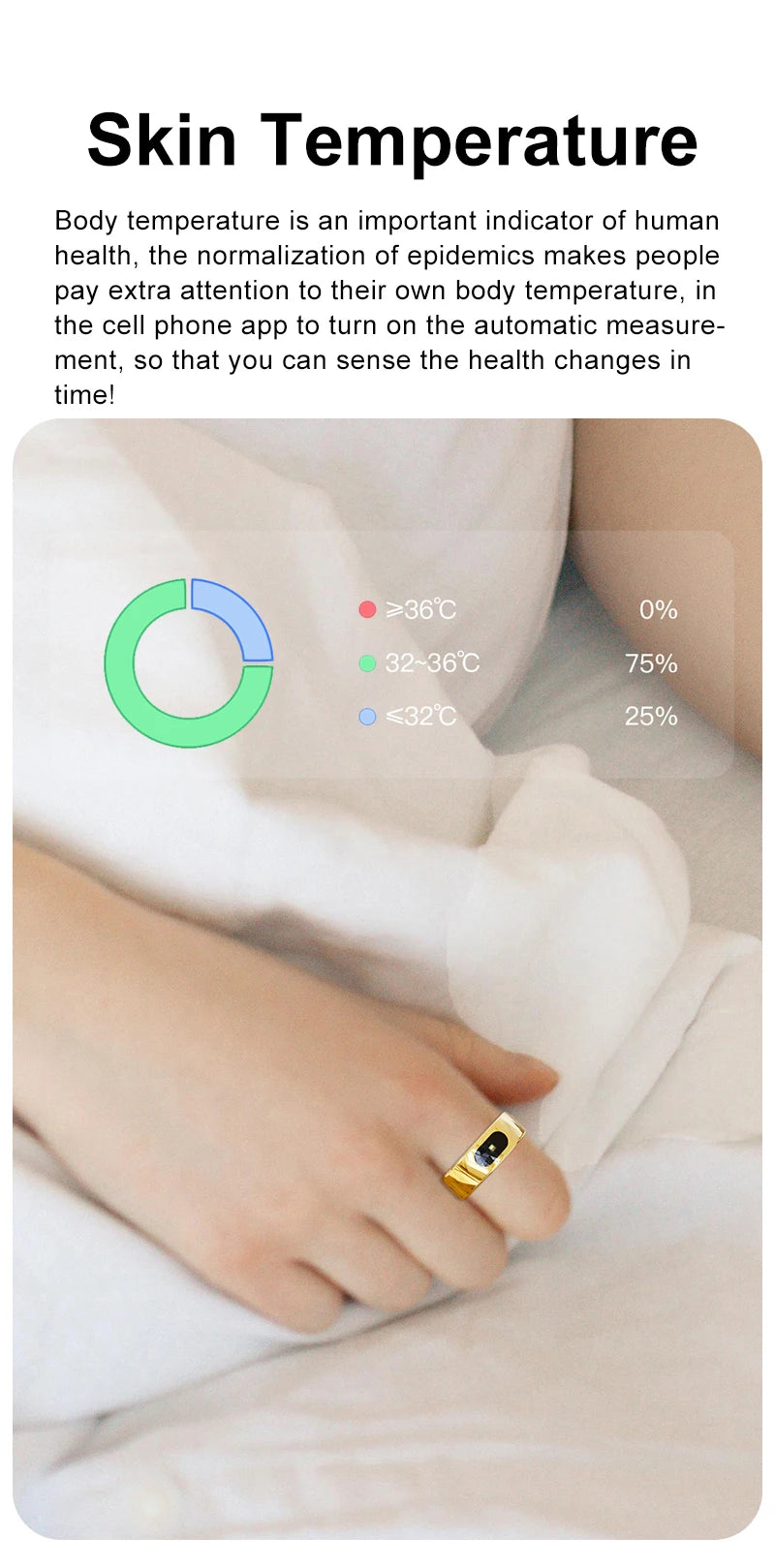R08 Smart Ring For Men and Women Touch Control