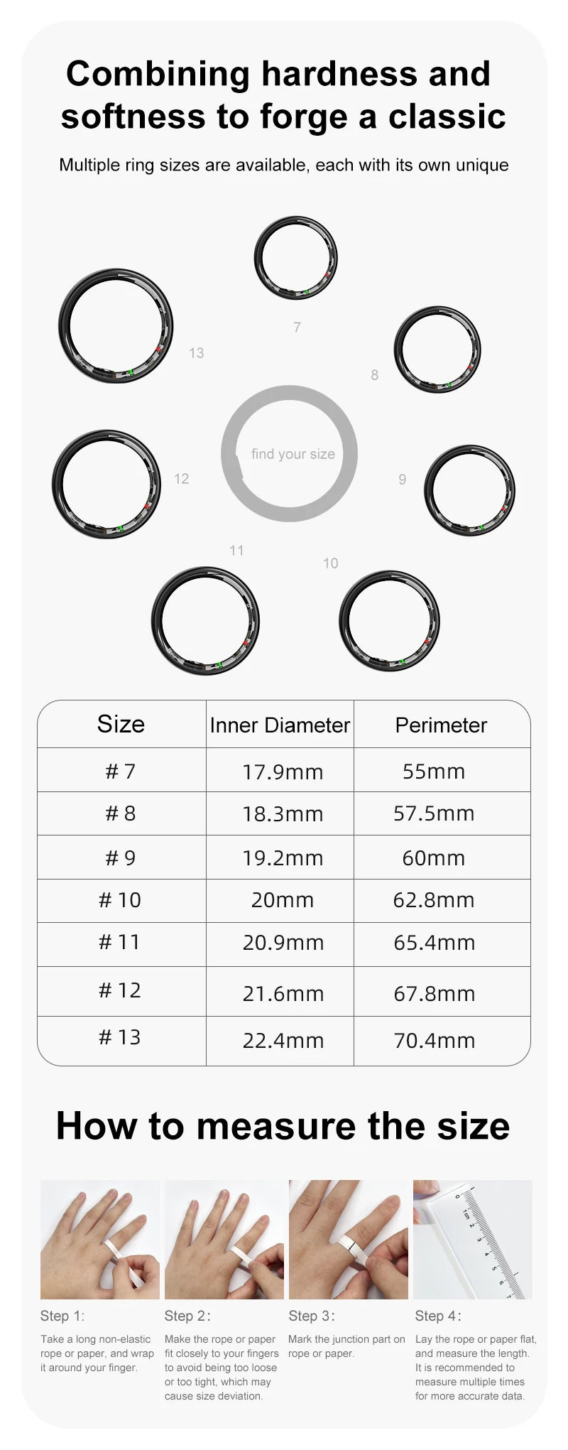 R08 Smart Ring For Men and Women Touch Control