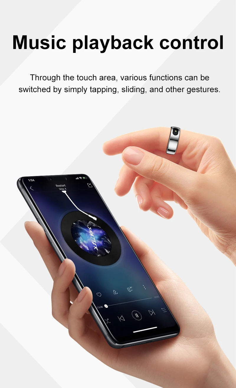 R08 Smart Ring For Men and Women Touch Control
