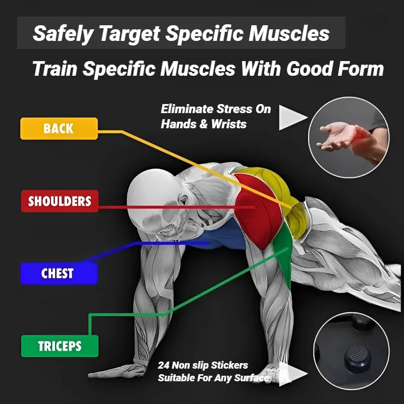 Portable Multifunctional Push Up Board Fitness and Muscle Training Device