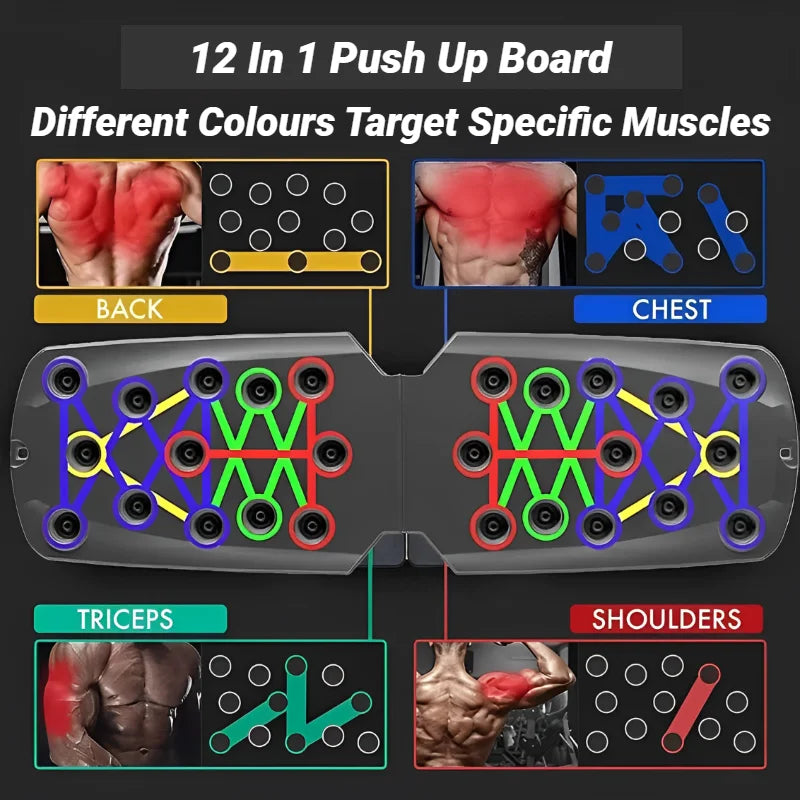 Portable Multifunctional Push Up Board Fitness and Muscle Training Device